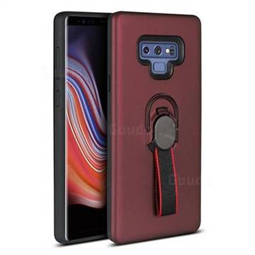 Raytheon Multi-function Ribbon Stand Back Cover for Samsung Galaxy Note9 - Wine Red