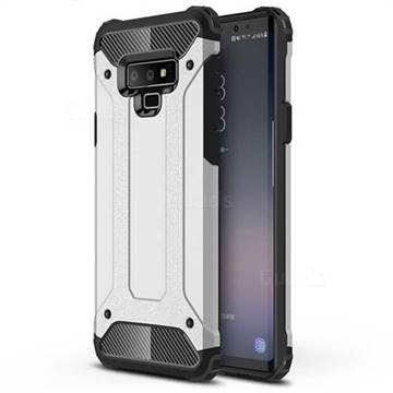 King Kong Armor Premium Shockproof Dual Layer Rugged Hard Cover for Samsung Galaxy Note9 - Technology Silver