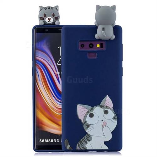 Big Face Cat Soft 3D Climbing Doll Soft Case for Samsung Galaxy Note9