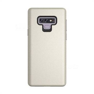 Triangle Texture Shockproof Hybrid Rugged Armor Defender Phone Case for Samsung Galaxy Note9 - Golden