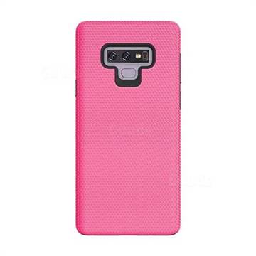 Triangle Texture Shockproof Hybrid Rugged Armor Defender Phone Case for Samsung Galaxy Note9 - Rose