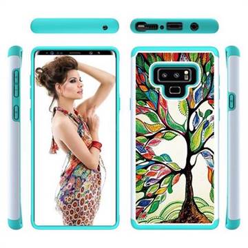 Multicolored Tree Shock Absorbing Hybrid Defender Rugged Phone Case Cover for Samsung Galaxy Note9