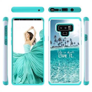 Sea and Tree Shock Absorbing Hybrid Defender Rugged Phone Case Cover for Samsung Galaxy Note9