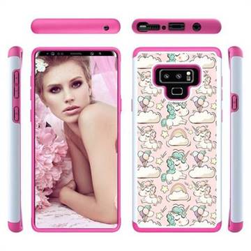 Pink Pony Shock Absorbing Hybrid Defender Rugged Phone Case Cover for Samsung Galaxy Note9
