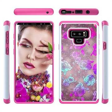 peony Flower Shock Absorbing Hybrid Defender Rugged Phone Case Cover for Samsung Galaxy Note9
