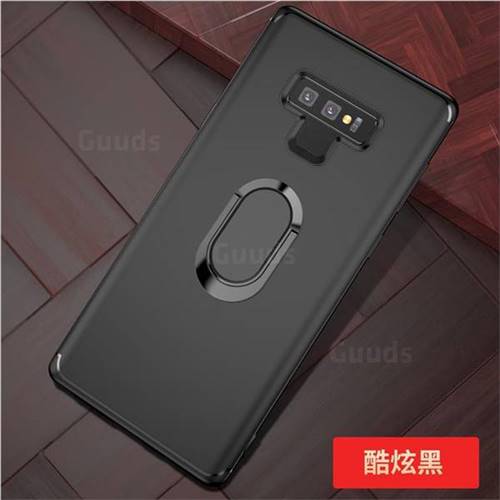 Anti-fall Invisible 360 Rotating Ring Grip Holder Kickstand Phone Cover for Samsung Galaxy Note9 - Black
