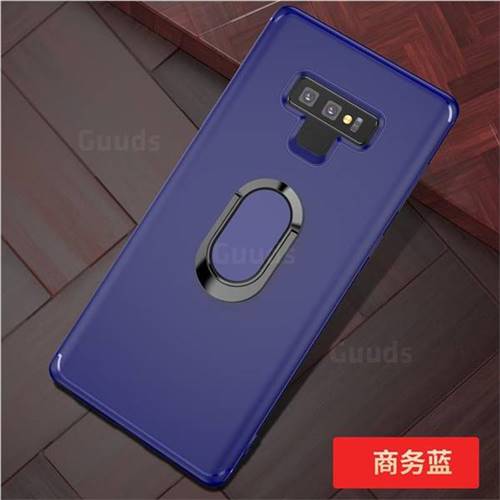 Anti-fall Invisible 360 Rotating Ring Grip Holder Kickstand Phone Cover for Samsung Galaxy Note9 - Blue