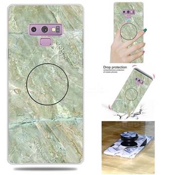 Light Green Marble Pop Stand Holder Varnish Phone Cover for Samsung Galaxy Note9