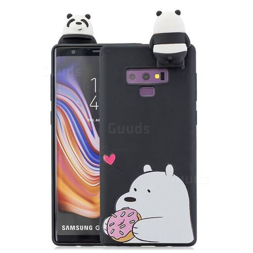 Big White Bear Soft 3D Climbing Doll Stand Soft Case for Samsung Galaxy Note9