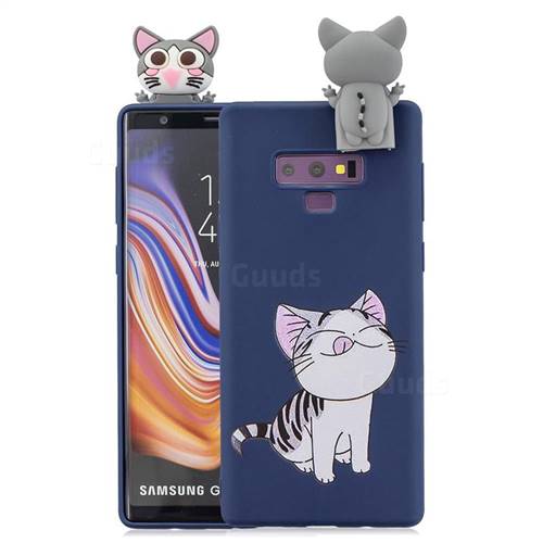 Grinning Cat Soft 3D Climbing Doll Stand Soft Case for Samsung Galaxy Note9