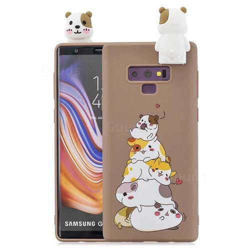 Hamster Family Soft 3D Climbing Doll Stand Soft Case for Samsung Galaxy Note9