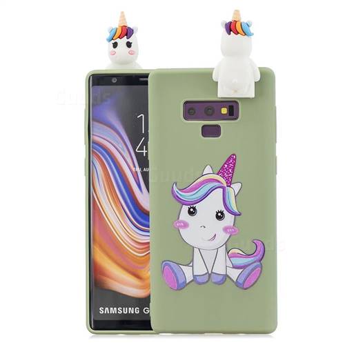 Cute Unicorn Soft 3D Climbing Doll Stand Soft Case for Samsung Galaxy Note9
