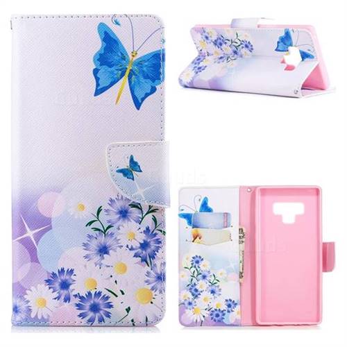Butterflies Flowers Leather Wallet Case for Samsung Galaxy Note9