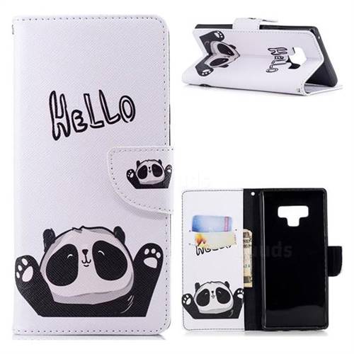 Hello Panda Leather Wallet Case for Samsung Galaxy Note9