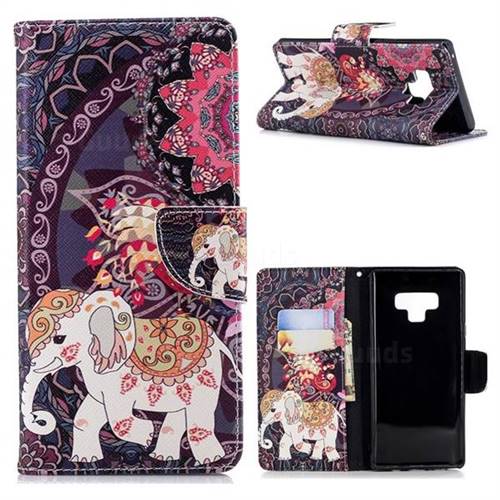 Totem Flower Elephant Leather Wallet Case for Samsung Galaxy Note9