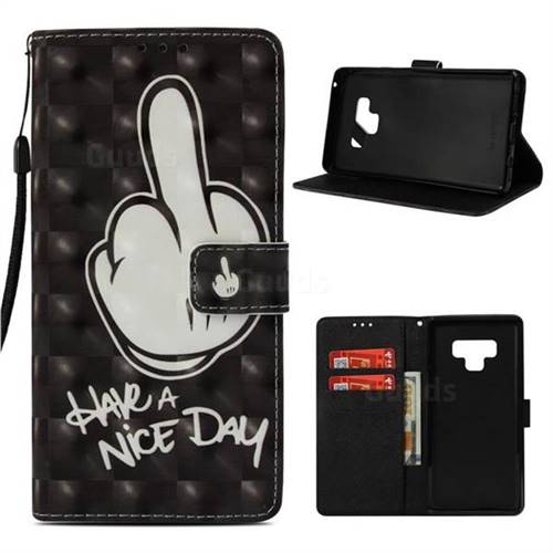Have a Nice Day 3D Painted Leather Wallet Case for Samsung Galaxy Note9