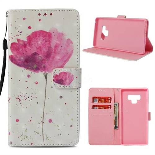 Watercolor 3D Painted Leather Wallet Case for Samsung Galaxy Note9