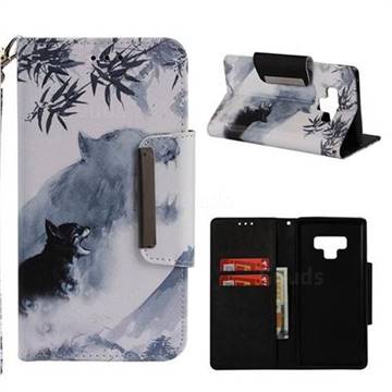 Target Tiger Big Metal Buckle PU Leather Wallet Phone Case for Samsung Galaxy Note9