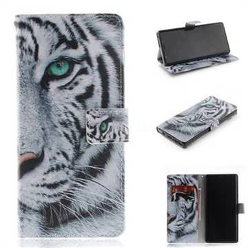White Tiger PU Leather Wallet Case for Samsung Galaxy Note9