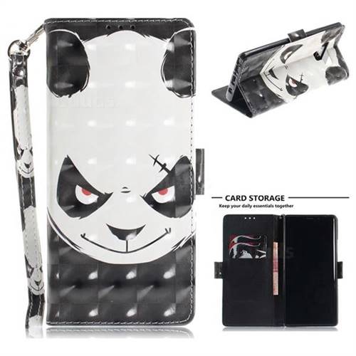 Angry Bear 3D Painted Leather Wallet Phone Case for Samsung Galaxy Note9