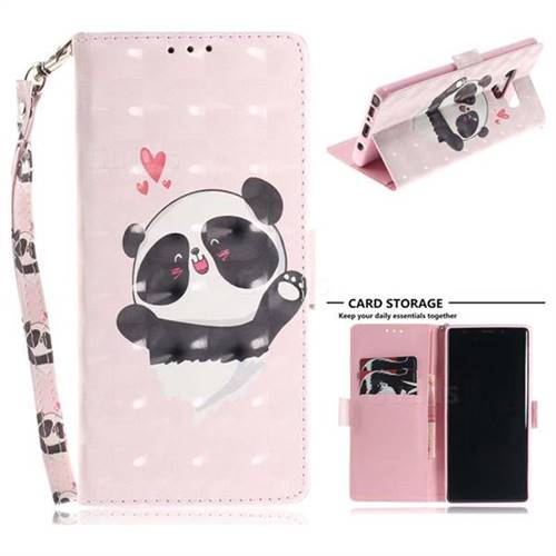 Heart Cat 3D Painted Leather Wallet Phone Case for Samsung Galaxy Note9