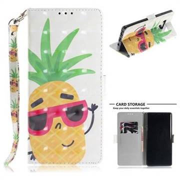 Pineapple Glasses 3D Painted Leather Wallet Phone Case for Samsung Galaxy Note9
