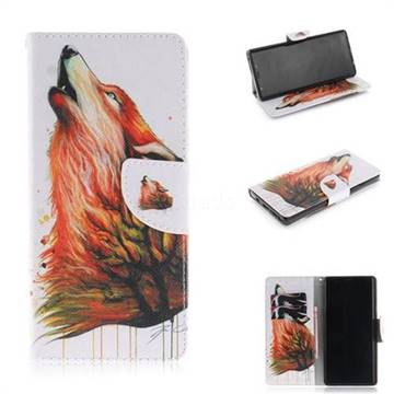 Color Wolf PU Leather Wallet Case for Samsung Galaxy Note9