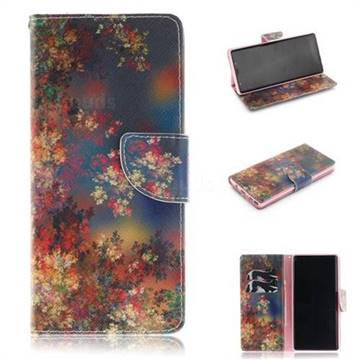 Colored Flowers PU Leather Wallet Case for Samsung Galaxy Note9