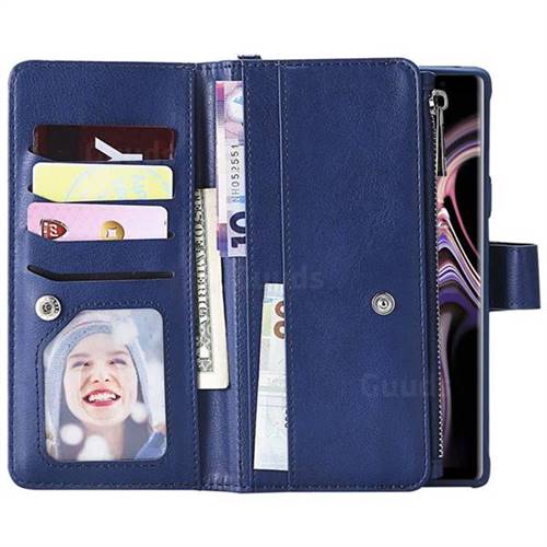 Retro Luxury Multifunction Zipper Leather Phone Wallet for Samsung ...