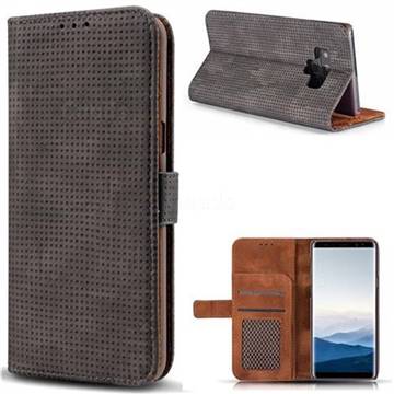 Luxury Vintage Mesh Monternet Leather Wallet Case for Samsung Galaxy Note9 - Black