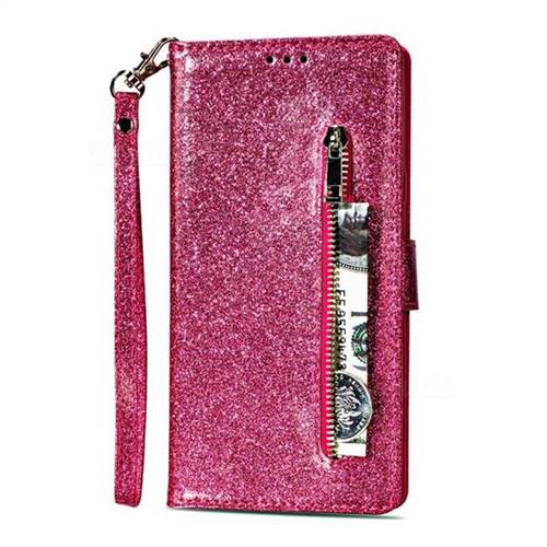 Glitter Shine Leather Zipper Wallet Phone Case for Samsung Galaxy Note9 ...