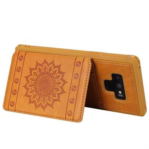 Luxury Embossing Sunflower Multifunction Leather Back Cover for Samsung ...