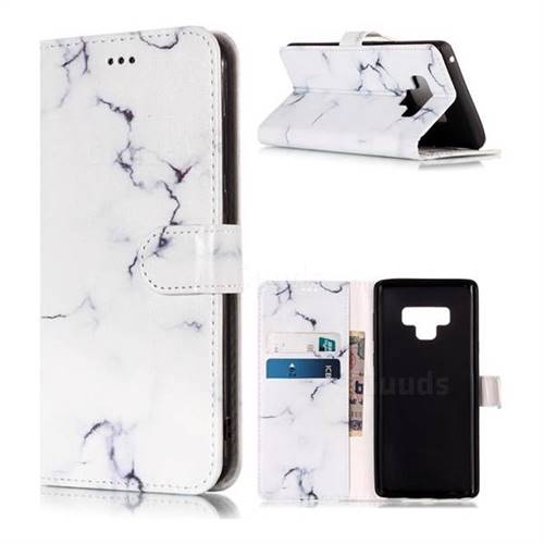 Soft White Marble PU Leather Wallet Case for Samsung Galaxy Note9