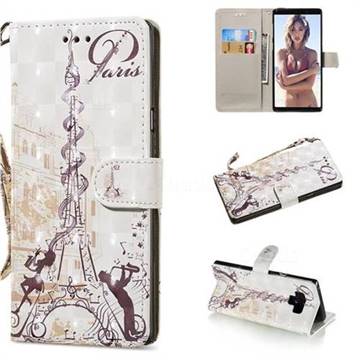 Tower Couple 3D Painted Leather Wallet Phone Case for Samsung Galaxy Note9