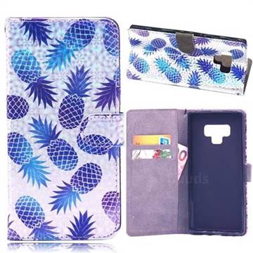 Pineapple Laser Light PU Leather Wallet Case for Samsung Galaxy Note9