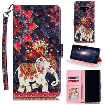 Phoenix Elephant 3D Painted Leather Phone Wallet Case for Samsung Galaxy Note9