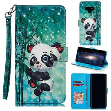 Cute Panda 3D Painted Leather Phone Wallet Case for Samsung Galaxy Note9