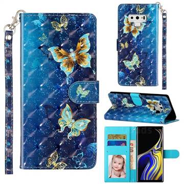 Rankine Butterfly 3D Leather Phone Holster Wallet Case for Samsung Galaxy Note9