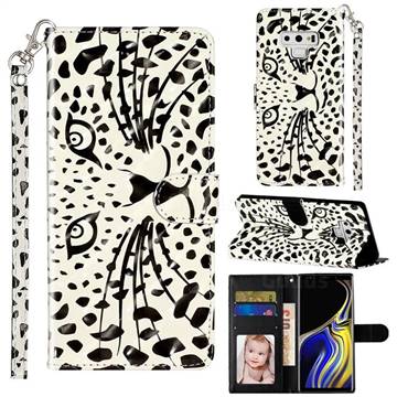 Leopard Panther 3D Leather Phone Holster Wallet Case for Samsung Galaxy Note9