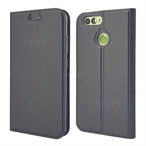 Ultra Slim Card Magnetic Automatic Suction Leather Wallet Case for Huawei Nova 2 - Star Grey
