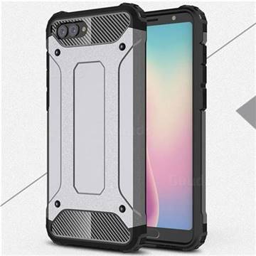 King Kong Armor Premium Shockproof Dual Layer Rugged Hard Cover for Huawei Nova 2s - Silver Grey