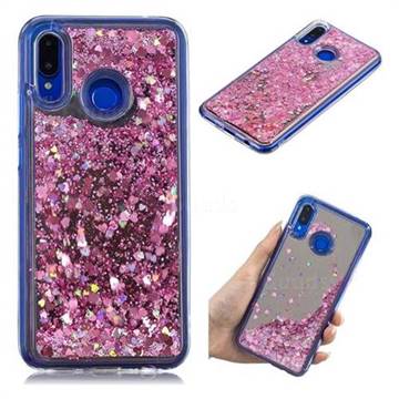 Glitter Sand Mirror Quicksand Dynamic Liquid Star TPU Case for Huawei Nova 3 - Cherry Pink