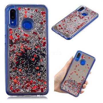 Glitter Sand Mirror Quicksand Dynamic Liquid Star TPU Case for Huawei Nova 3 - Red