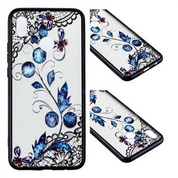 Butterfly Lace Diamond Flower Soft TPU Back Cover for Huawei Nova 3