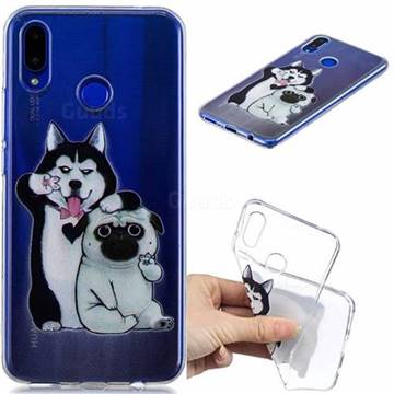 Selfie Dog Clear Varnish Soft Phone Back Cover for Huawei Nova 3