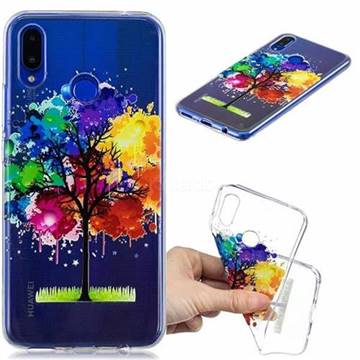 Oil Painting Tree Clear Varnish Soft Phone Back Cover for Huawei Nova 3
