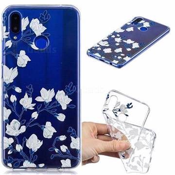 Magnolia Flower Clear Varnish Soft Phone Back Cover for Huawei Nova 3