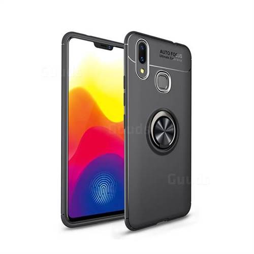 Auto Focus Invisible Ring Holder Soft Phone Case for Huawei Nova 3 - Black