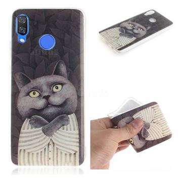 Cat Embrace IMD Soft TPU Cell Phone Back Cover for Huawei Nova 3