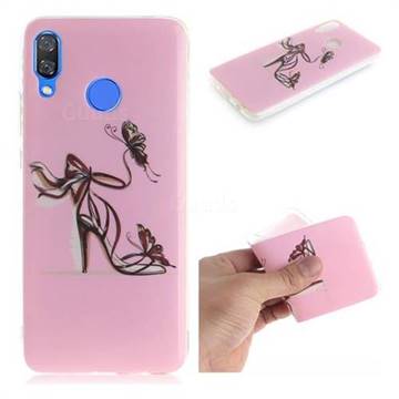 Butterfly High Heels IMD Soft TPU Cell Phone Back Cover for Huawei Nova 3